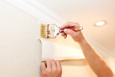 Pose de papier peint à la Calotterie — revêtements muraux et toiles de verre